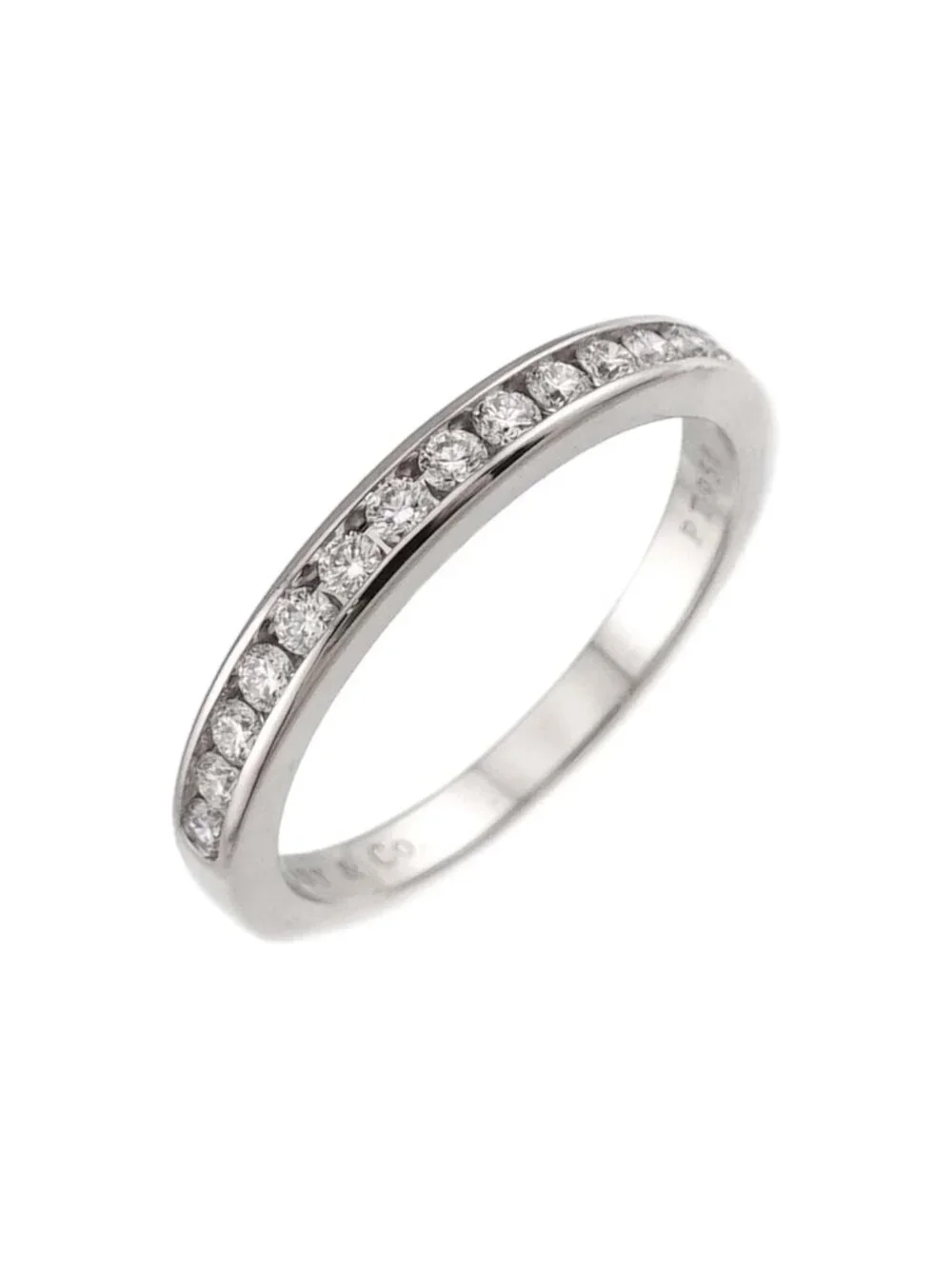 Tiffany & Co Ring Half Diamond Pt Platinum